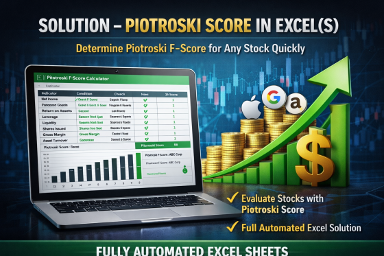 Excel template for calculating the Piotroski F-Score for stock analysis
